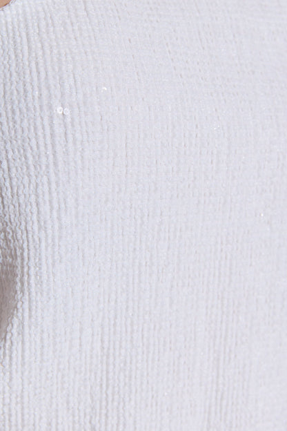 Paillettenbluse mit Neckholder-Ausschnitt