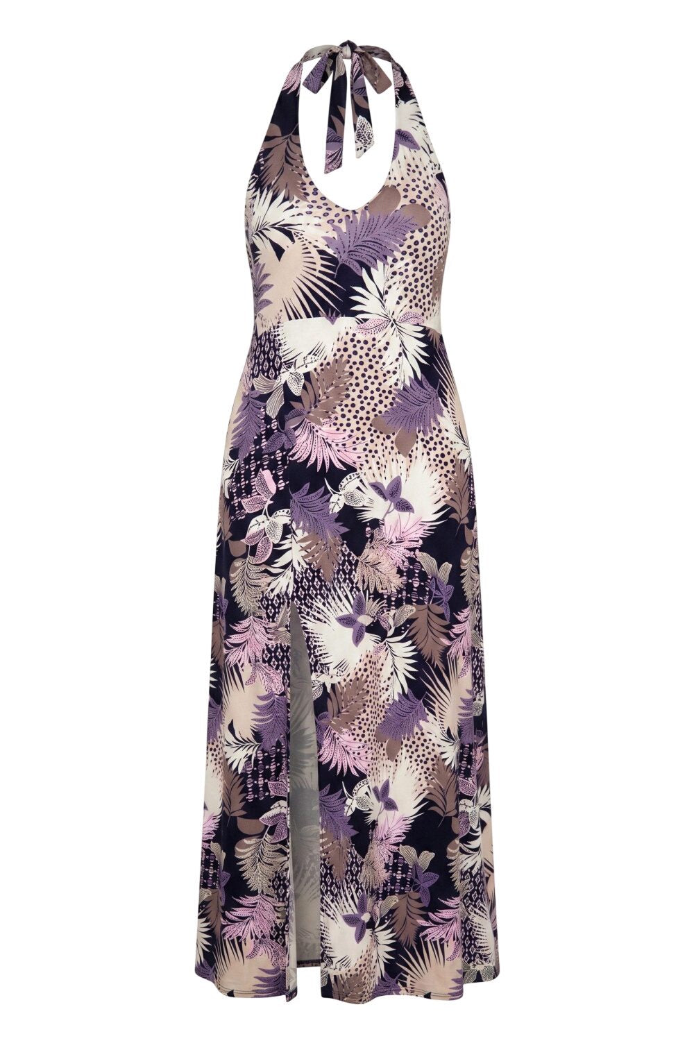 Halter Neck Split Maxi Kleid