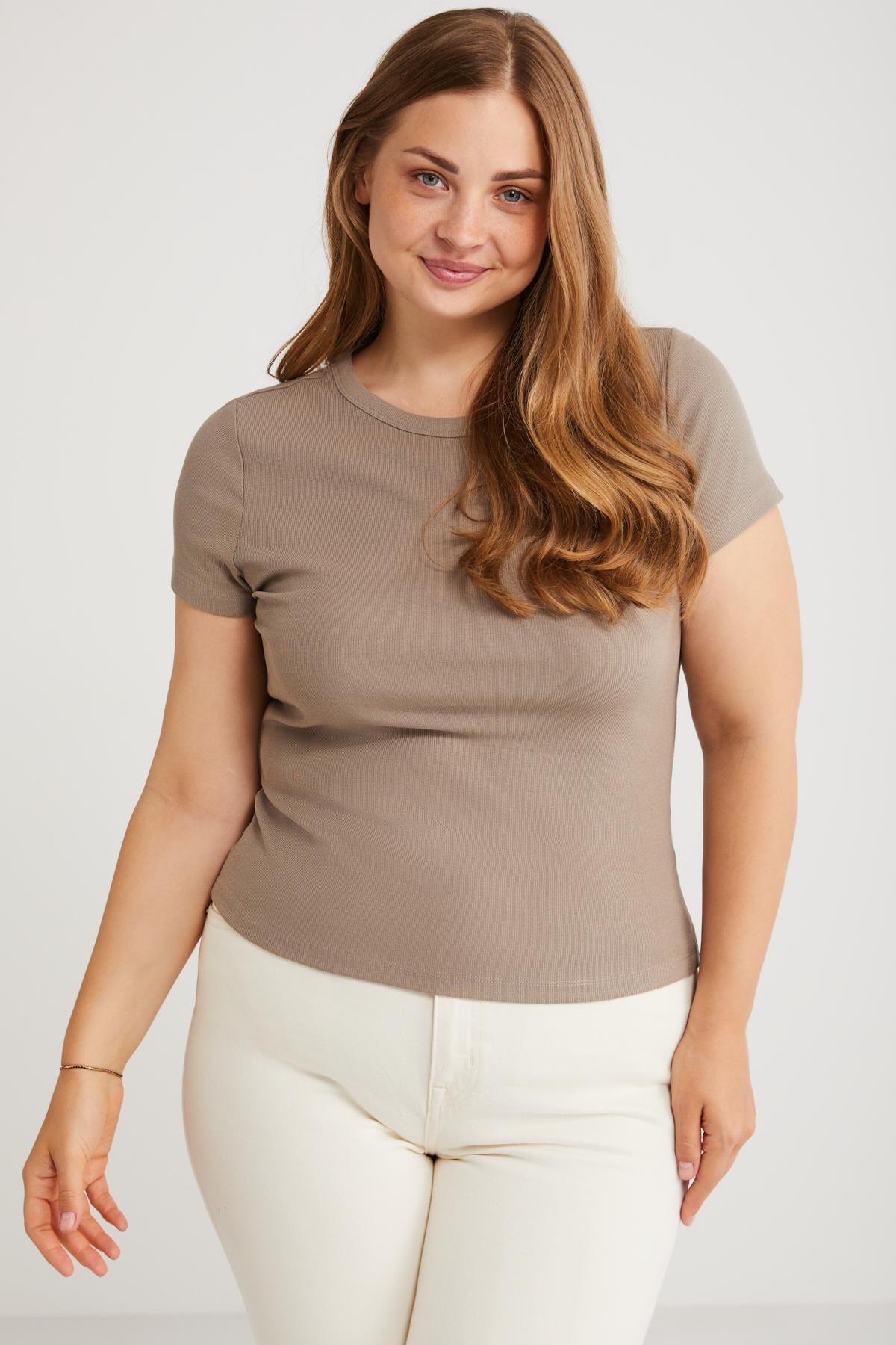 Hanny Frottee T-Shirt Große Größen