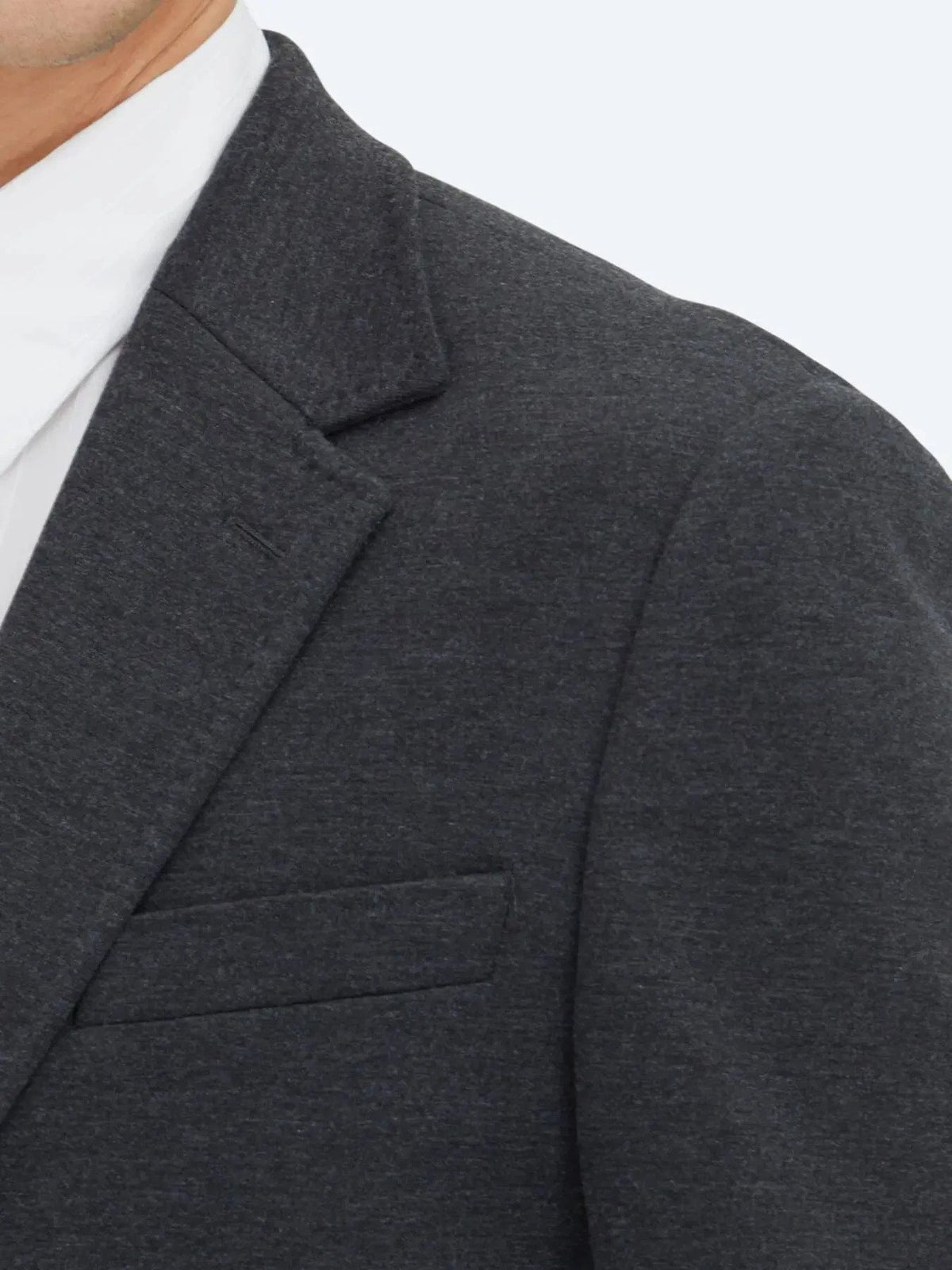 Kohle Schwarz Modern Fit Baumwollanzug