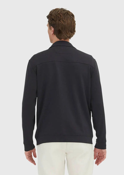 Polo-Neck-Sweatshirt mit Hartkohle-Motiv