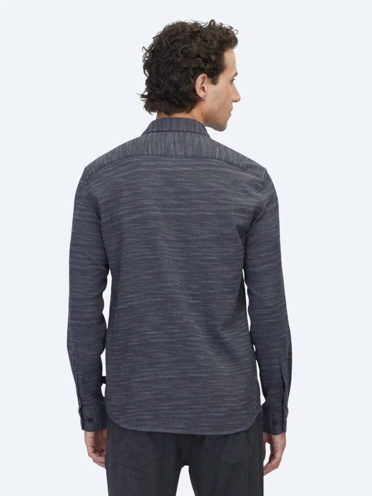 Kohlenstoff Regular Fit Casual Baumwollhemd