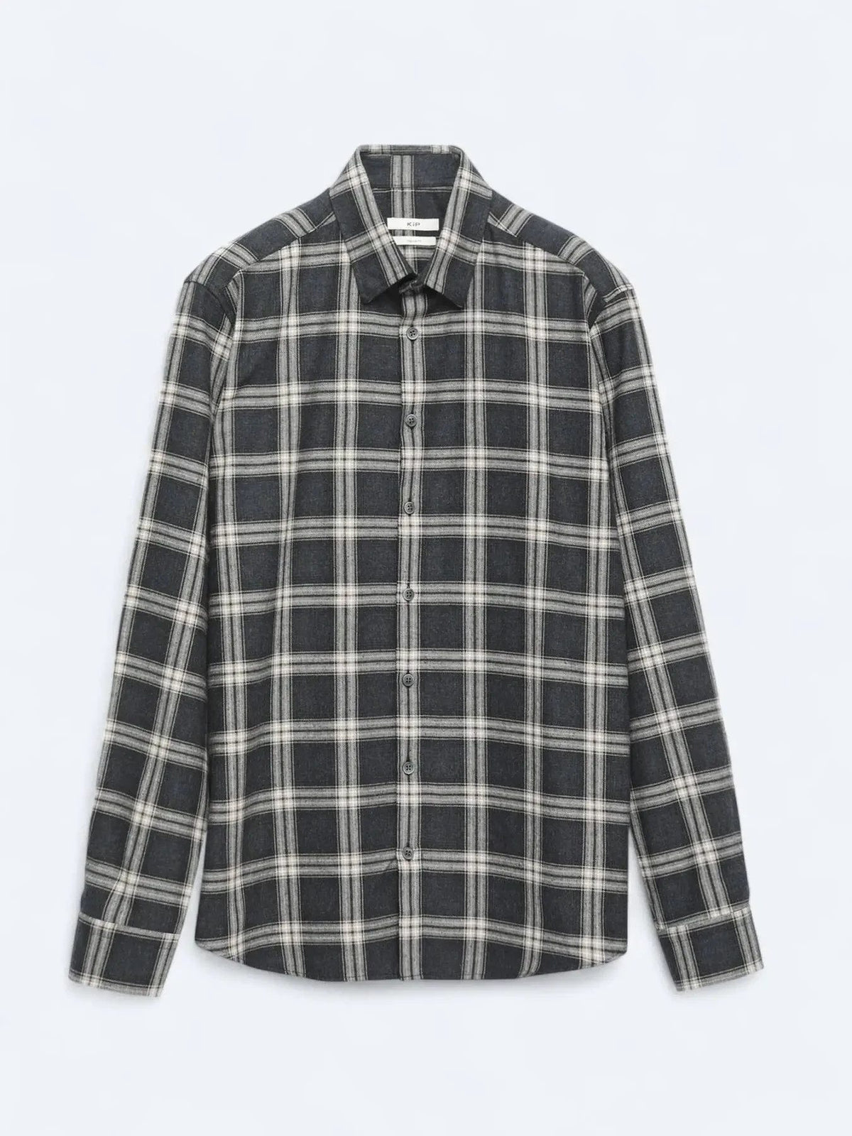 Kohlenstoff Regular Fit Casual Baumwollhemd