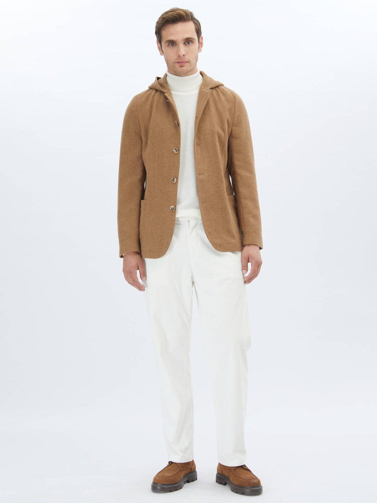 Schlichte Jacke aus Wollmischung mit moderner Passform