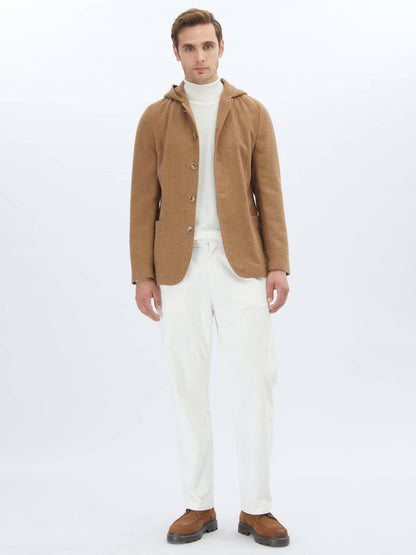 Schlichte Jacke aus Wollmischung mit moderner Passform