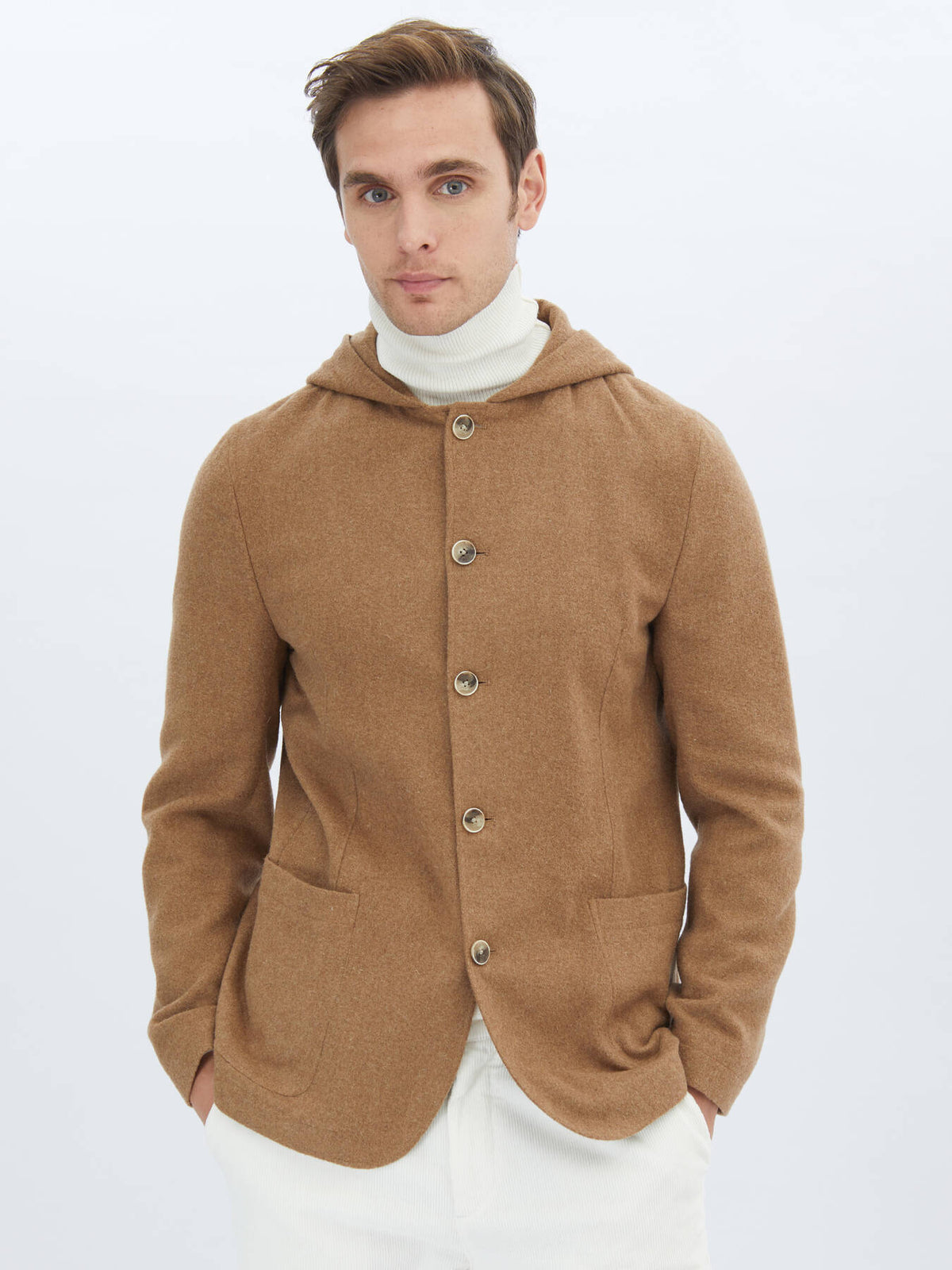 Schlichte Jacke aus Wollmischung mit moderner Passform