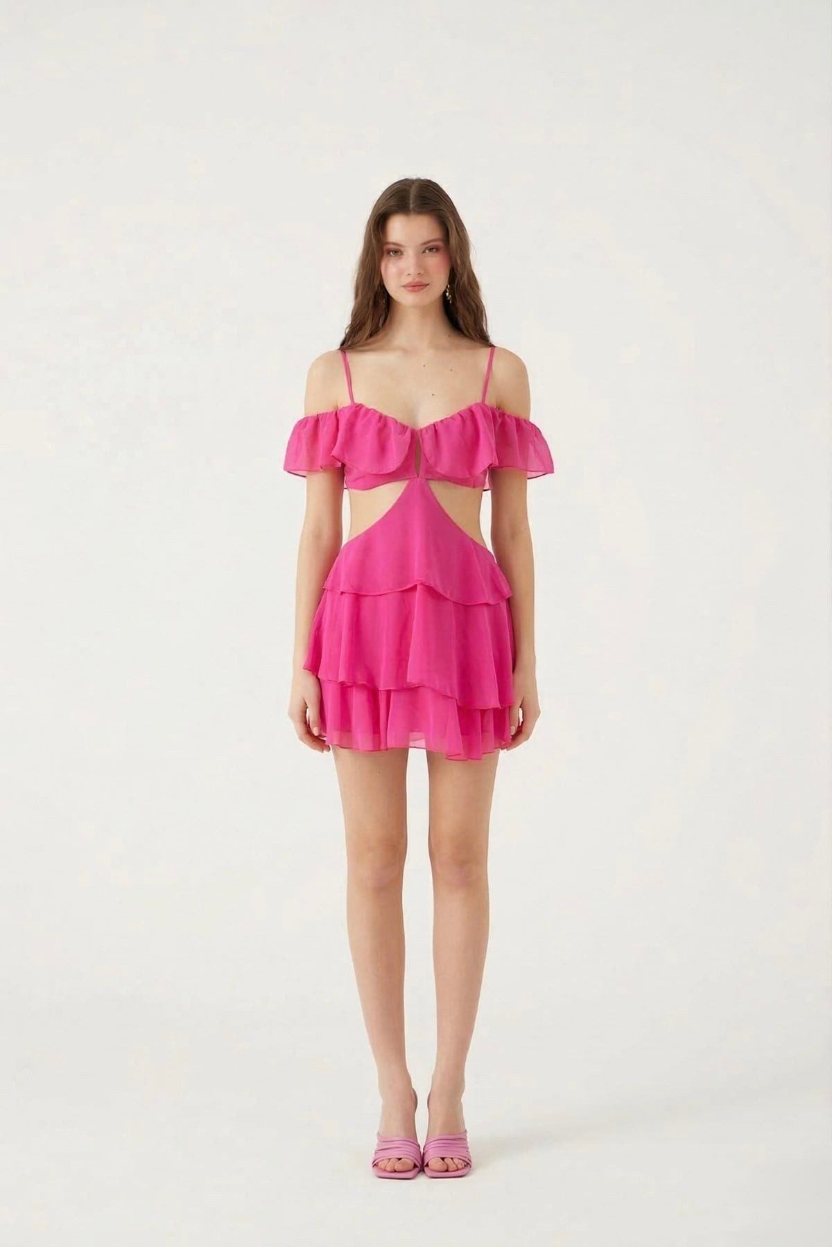 Mini Junge Offene Schulter Rubindress