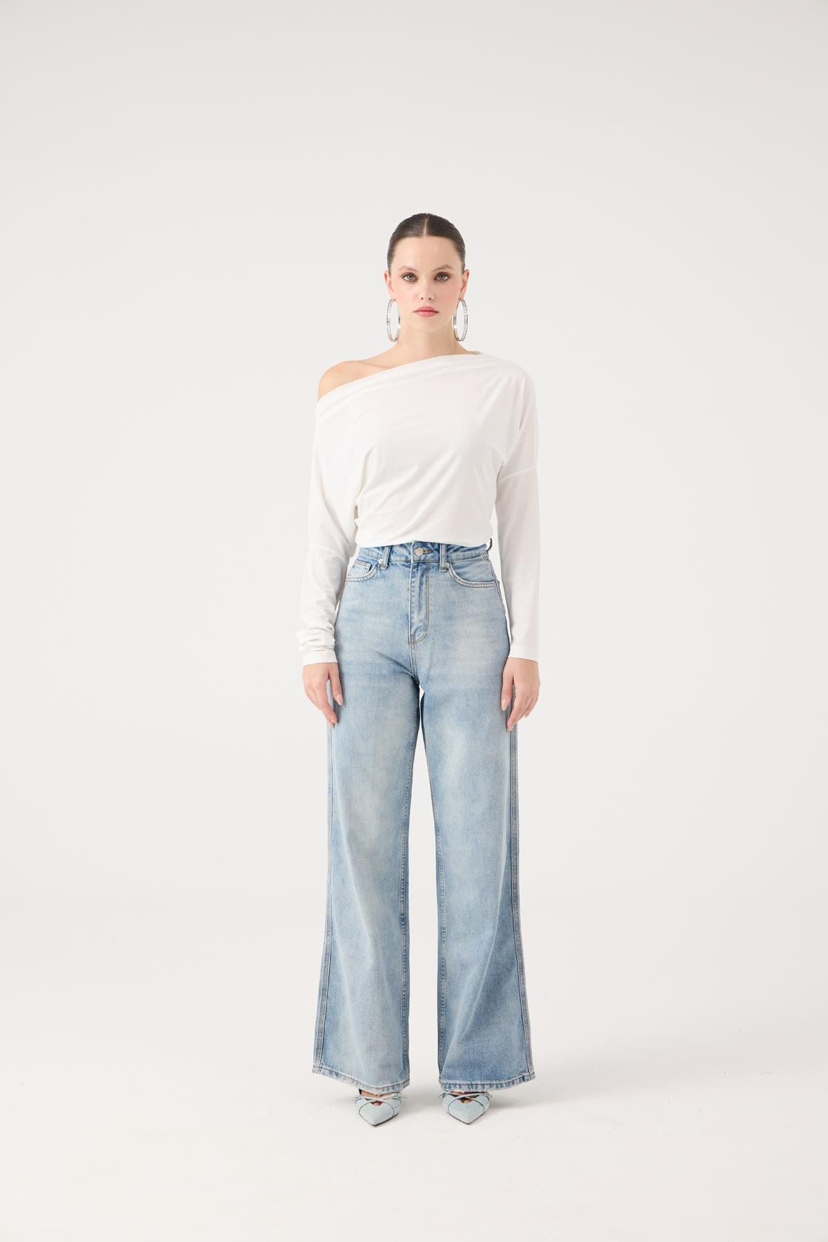 Hochtaillierte Carino Jeans Weit
