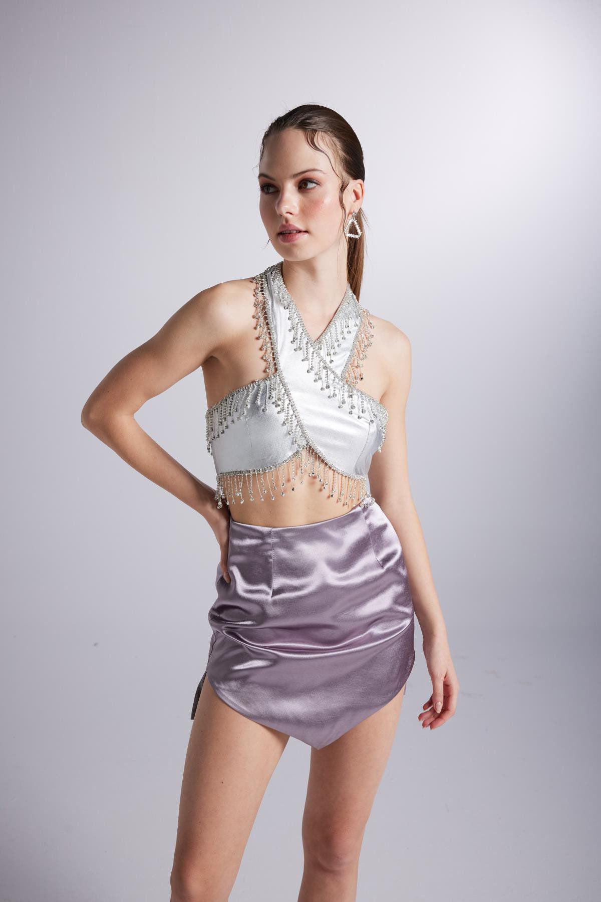 Handgemachte Bluse mit Akzenten