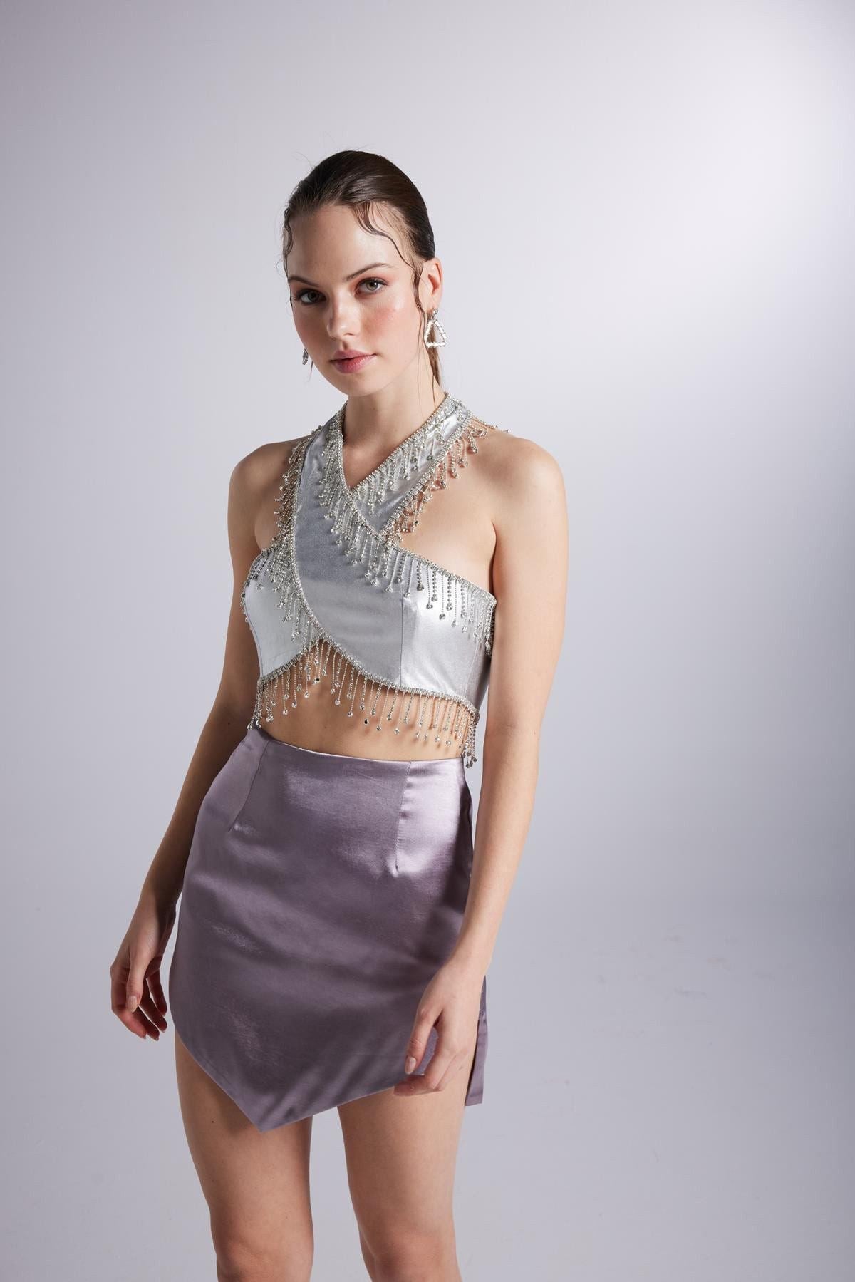Handgemachte Bluse mit Akzenten