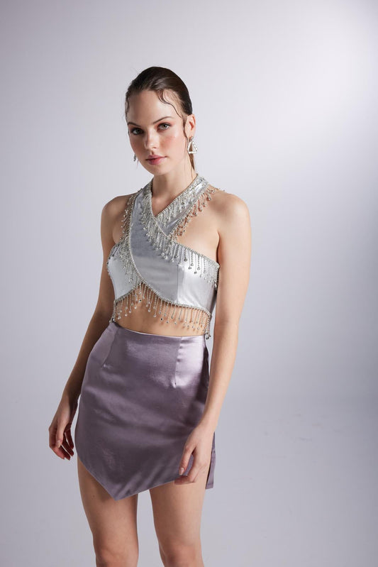 Handgemachte Bluse mit Akzenten
