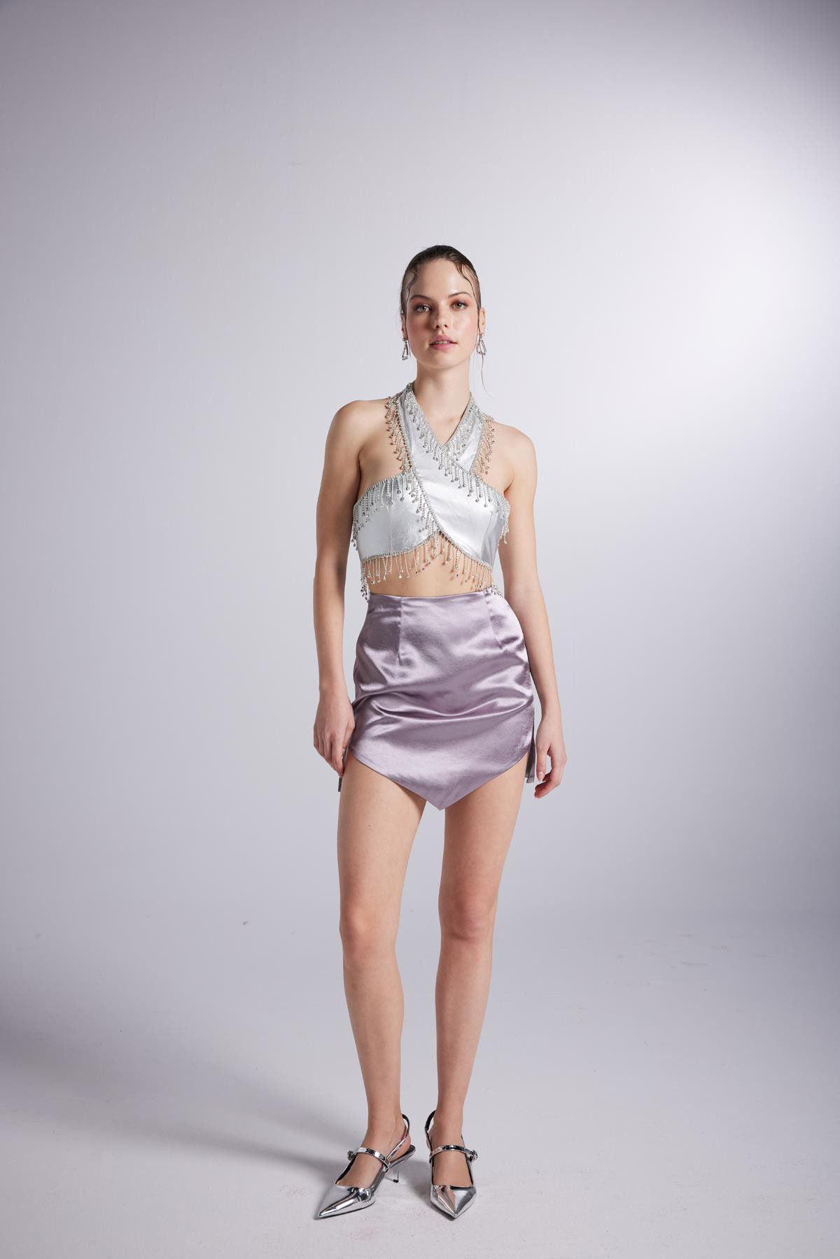 Handgemachte Bluse mit Akzenten