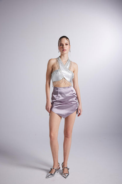Handgemachte Bluse mit Akzenten