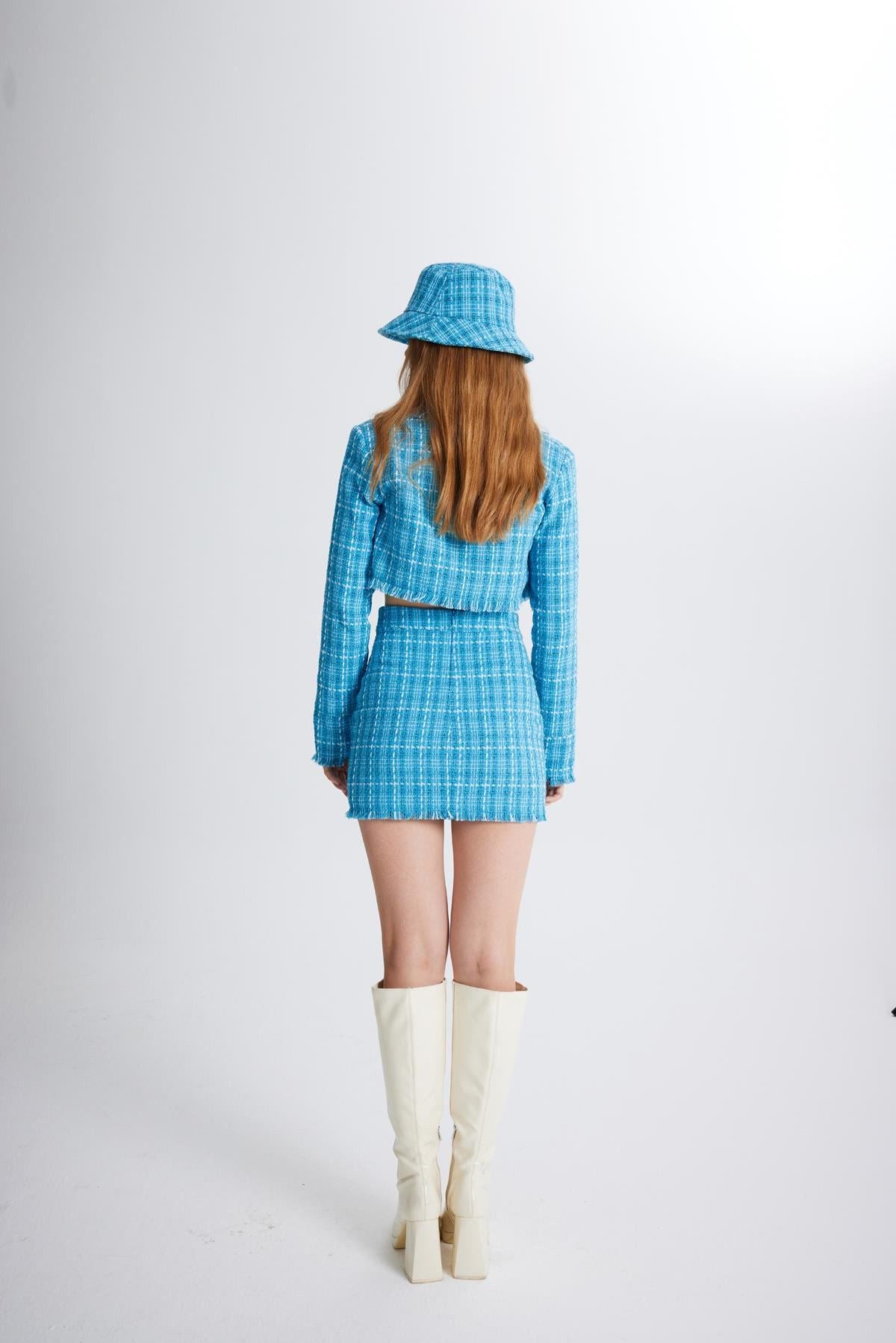Tweed Kurzjacke aus Taffeta