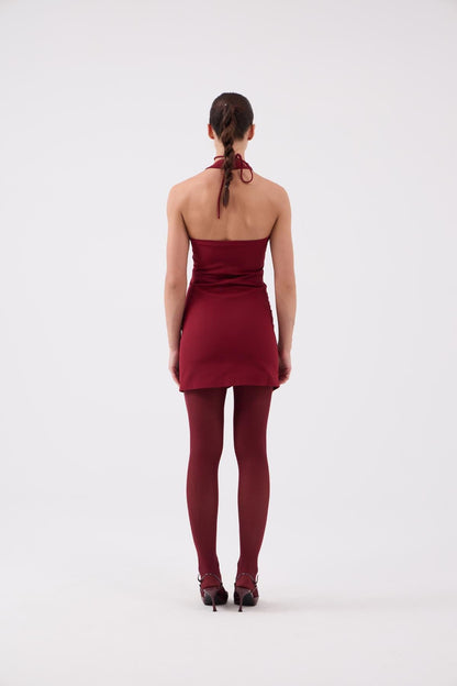 Knopf Mini-Kleid mit Rosenzubehör