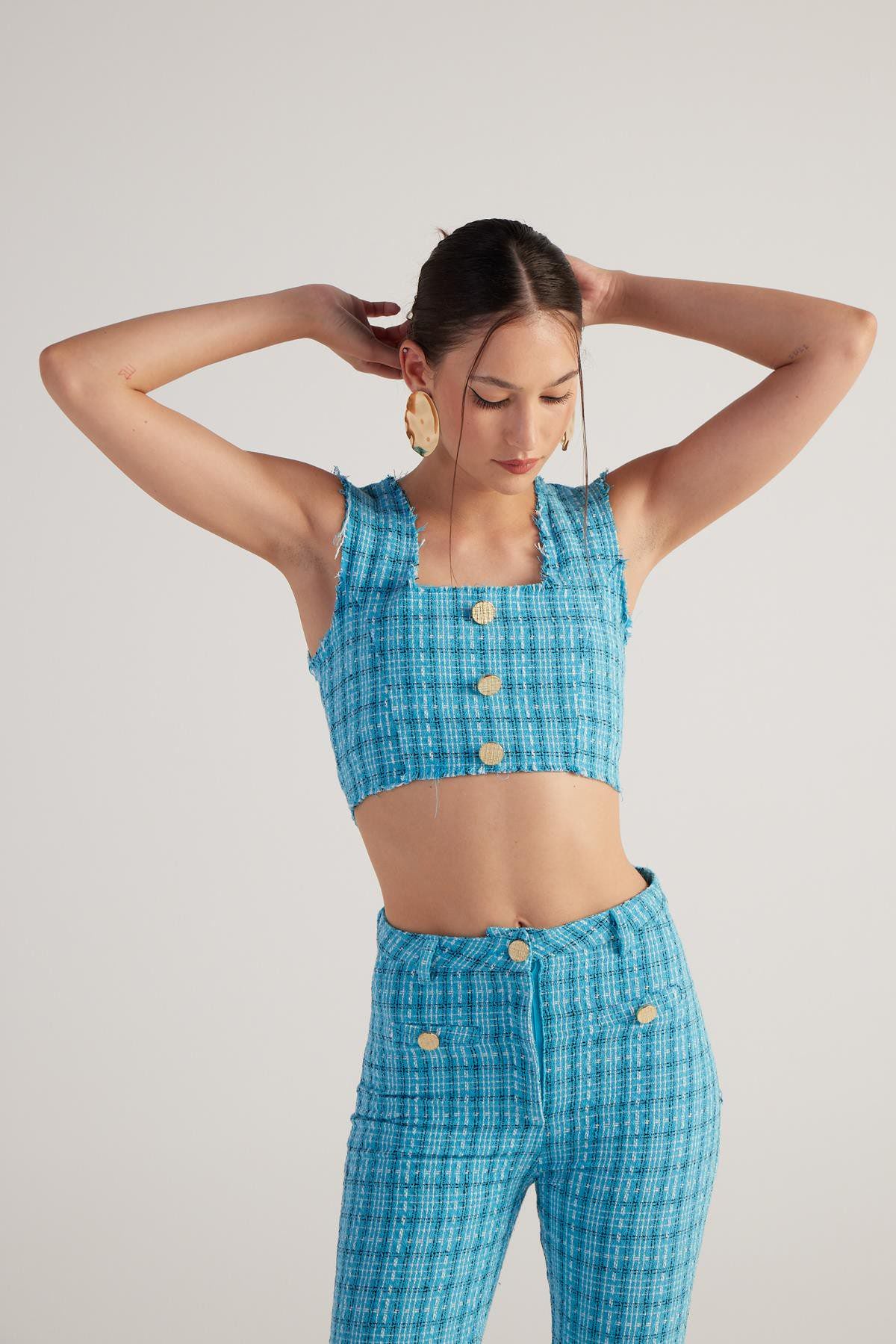 Tweed Cropped Top