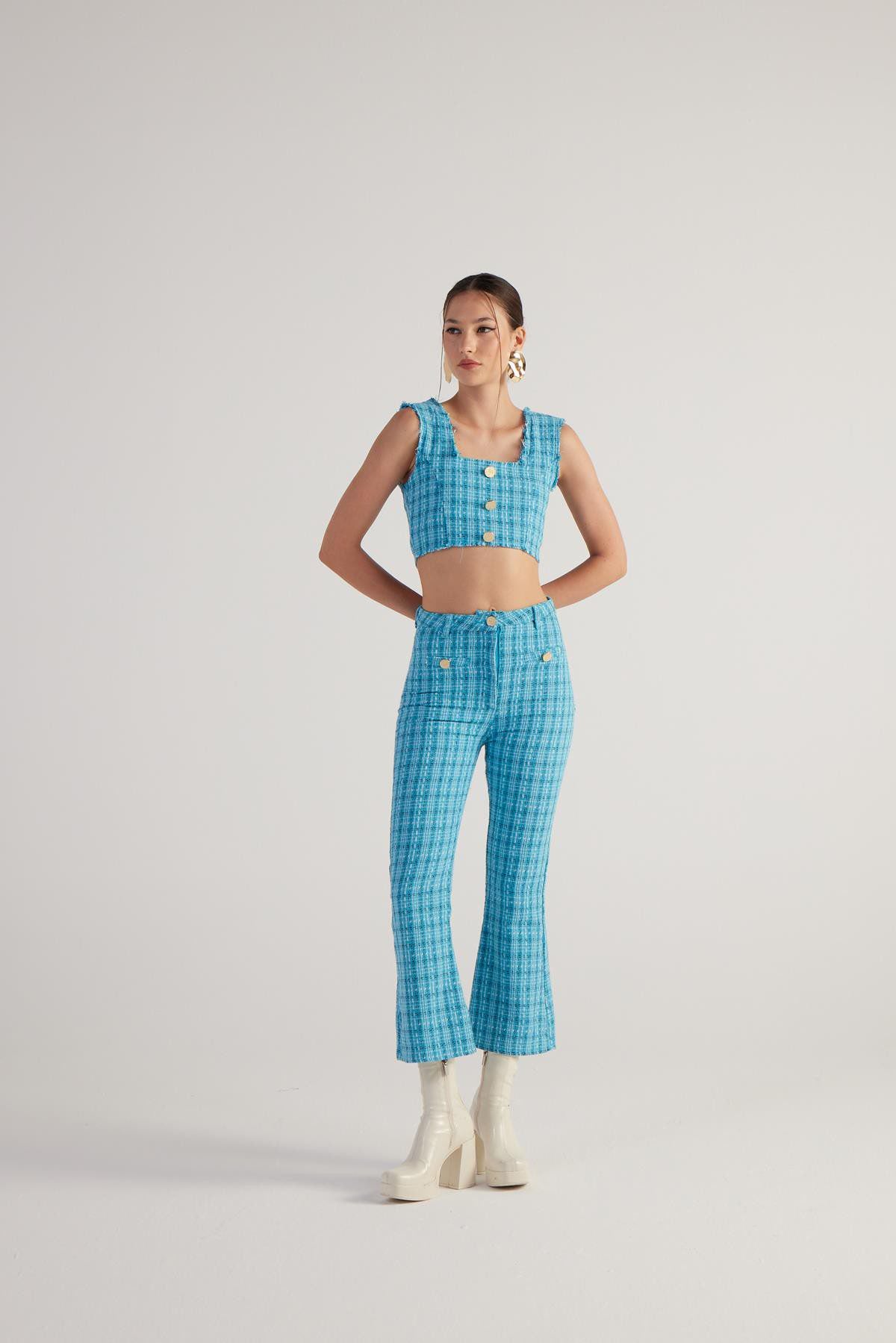 Tweed Cropped Top