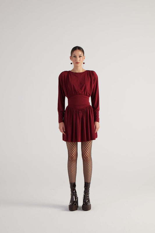 Mini-Kleid mit Schulterpolstern