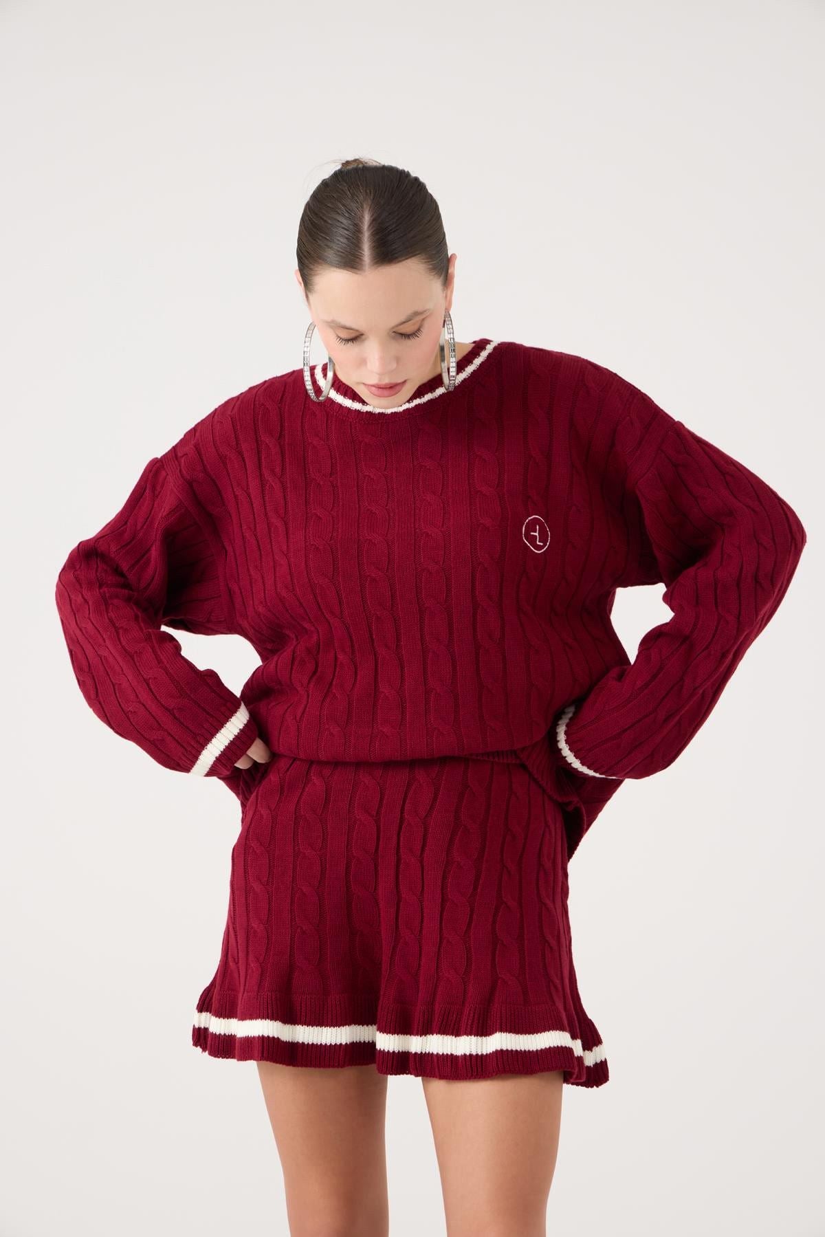 Strickmuster Minirock mit Gummibund