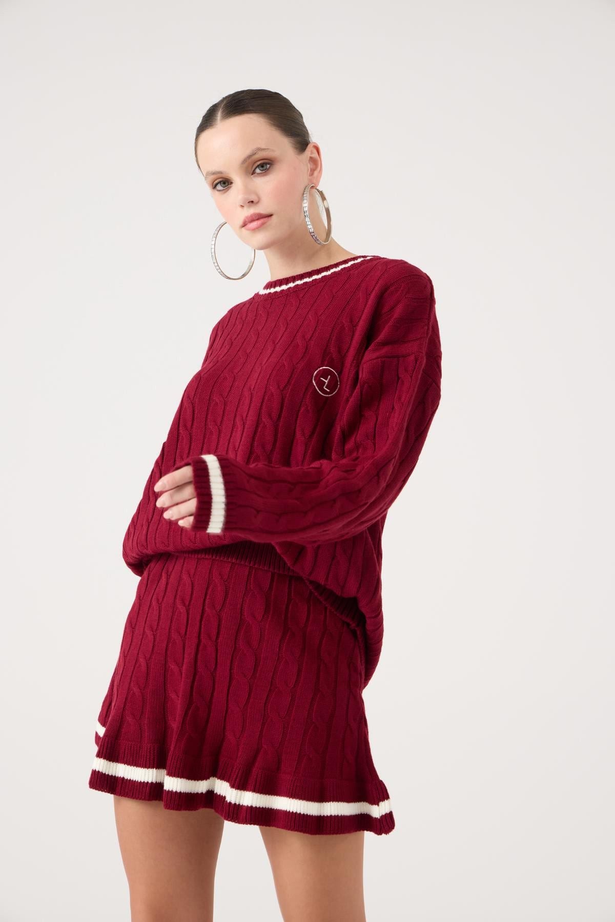 Strickmuster Minirock mit Gummibund