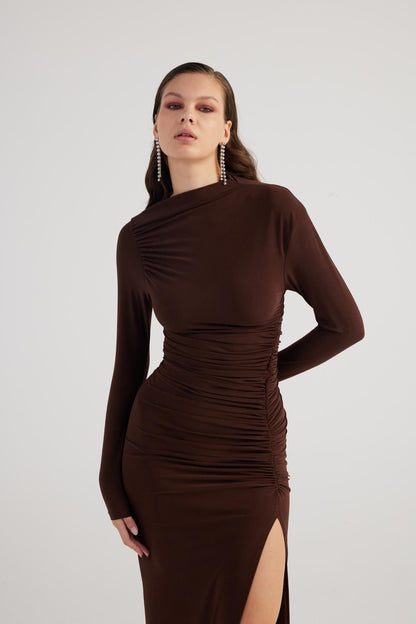 Drapiertes Langkleid Yasmiin