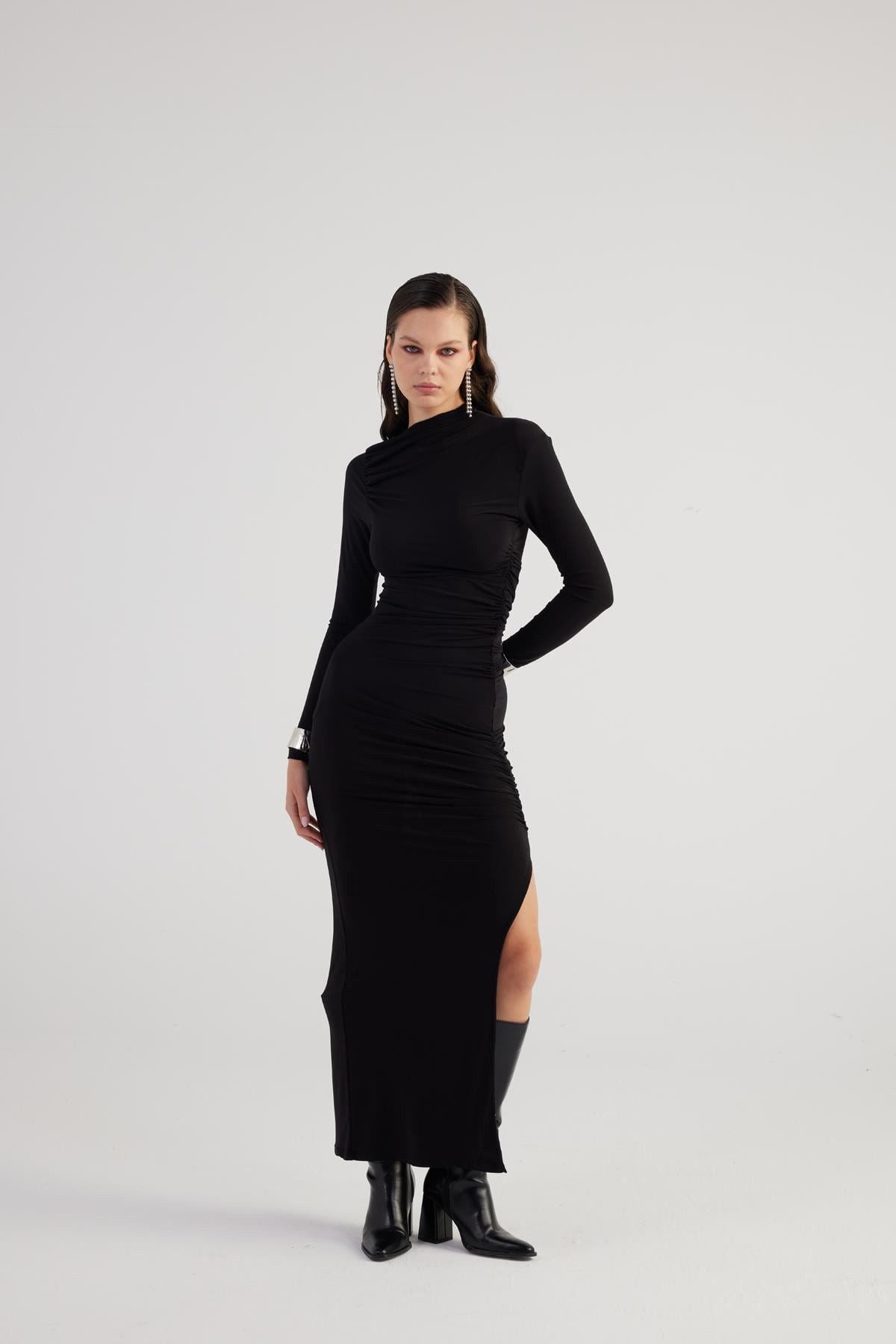 Drapiertes Langkleid Yasmiin