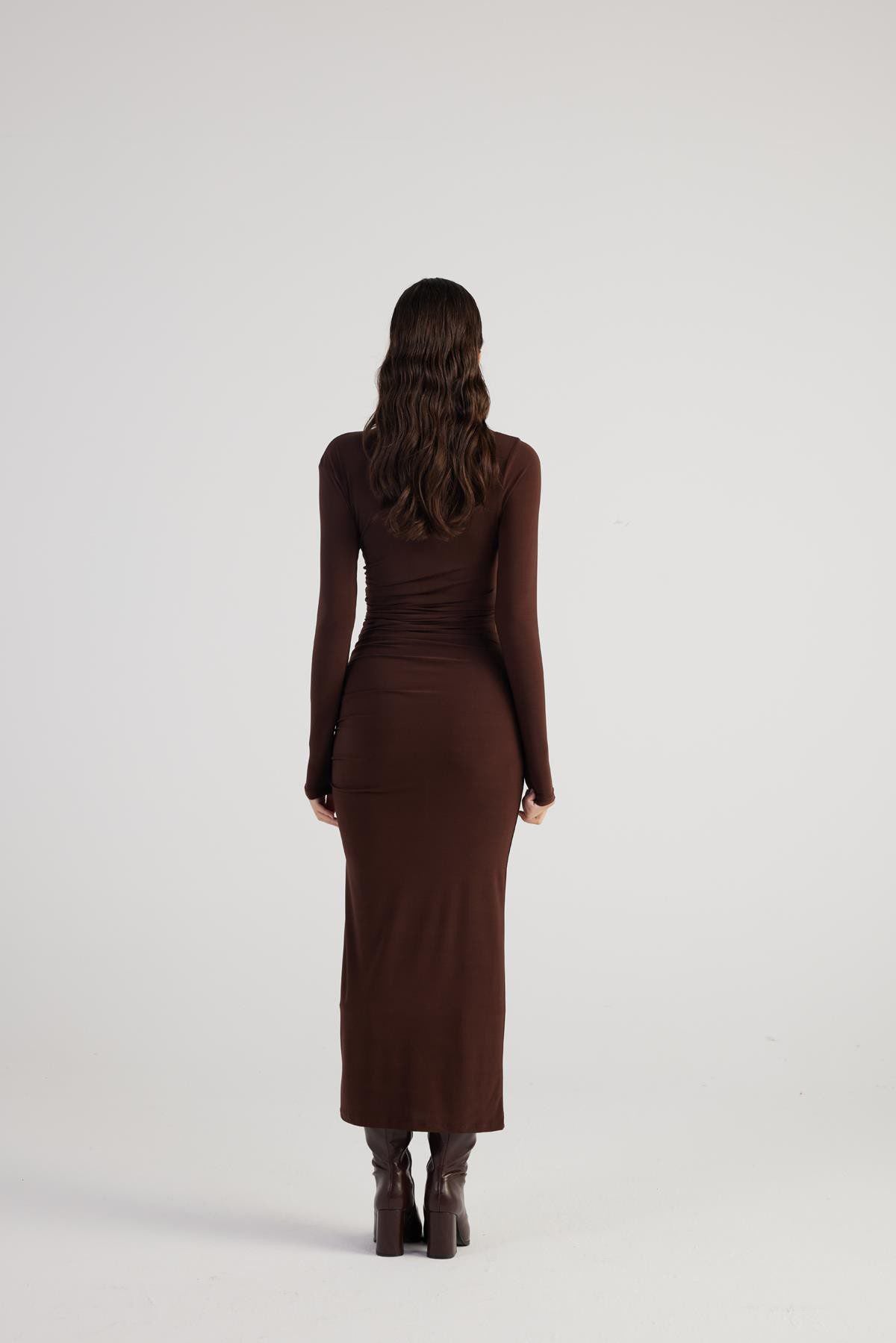 Drapiertes Langkleid Yasmiin