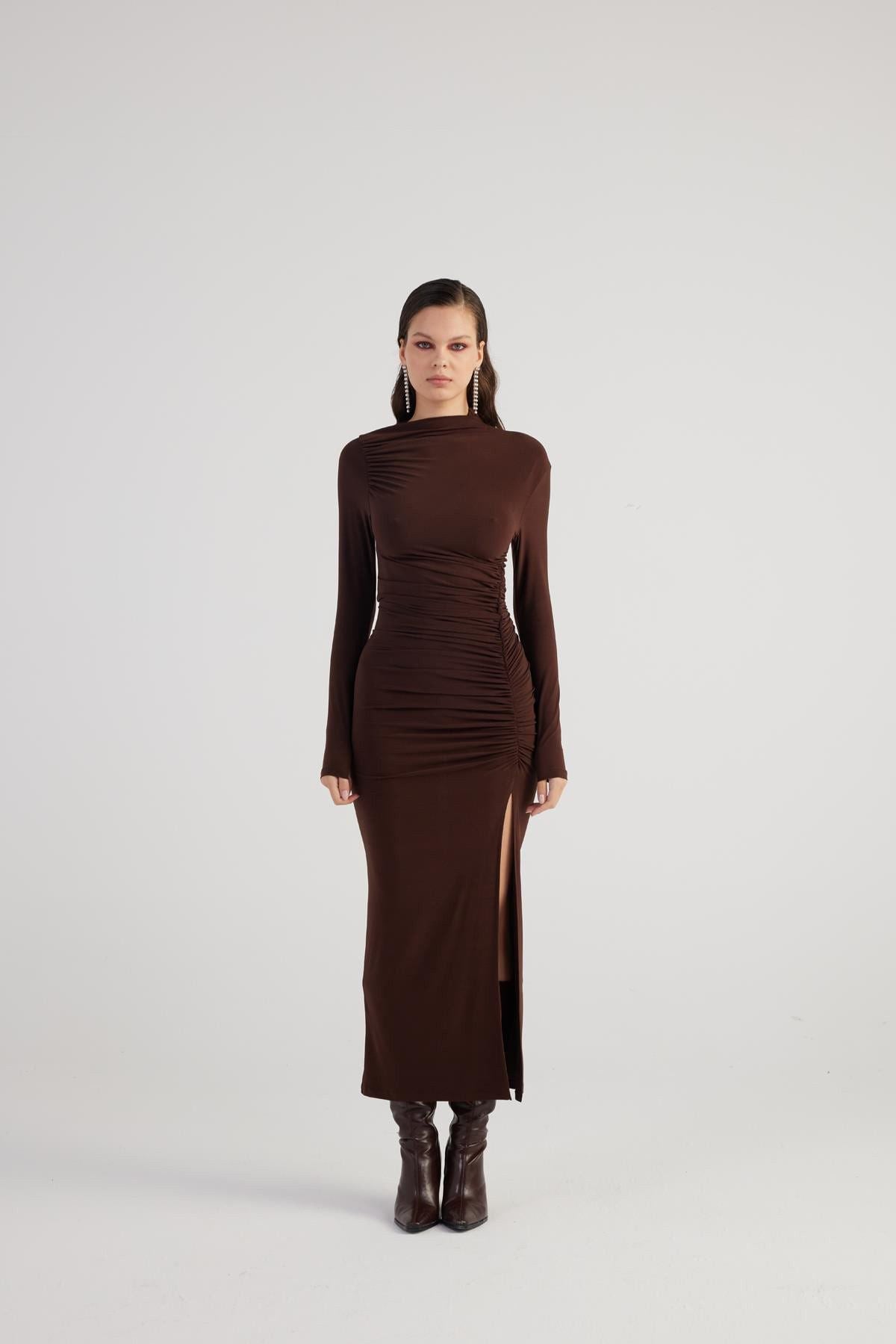 Drapiertes Langkleid Yasmiin