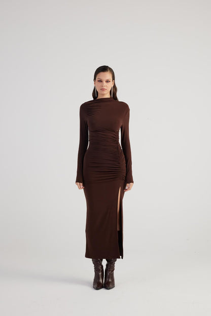 Drapiertes Langkleid Yasmiin