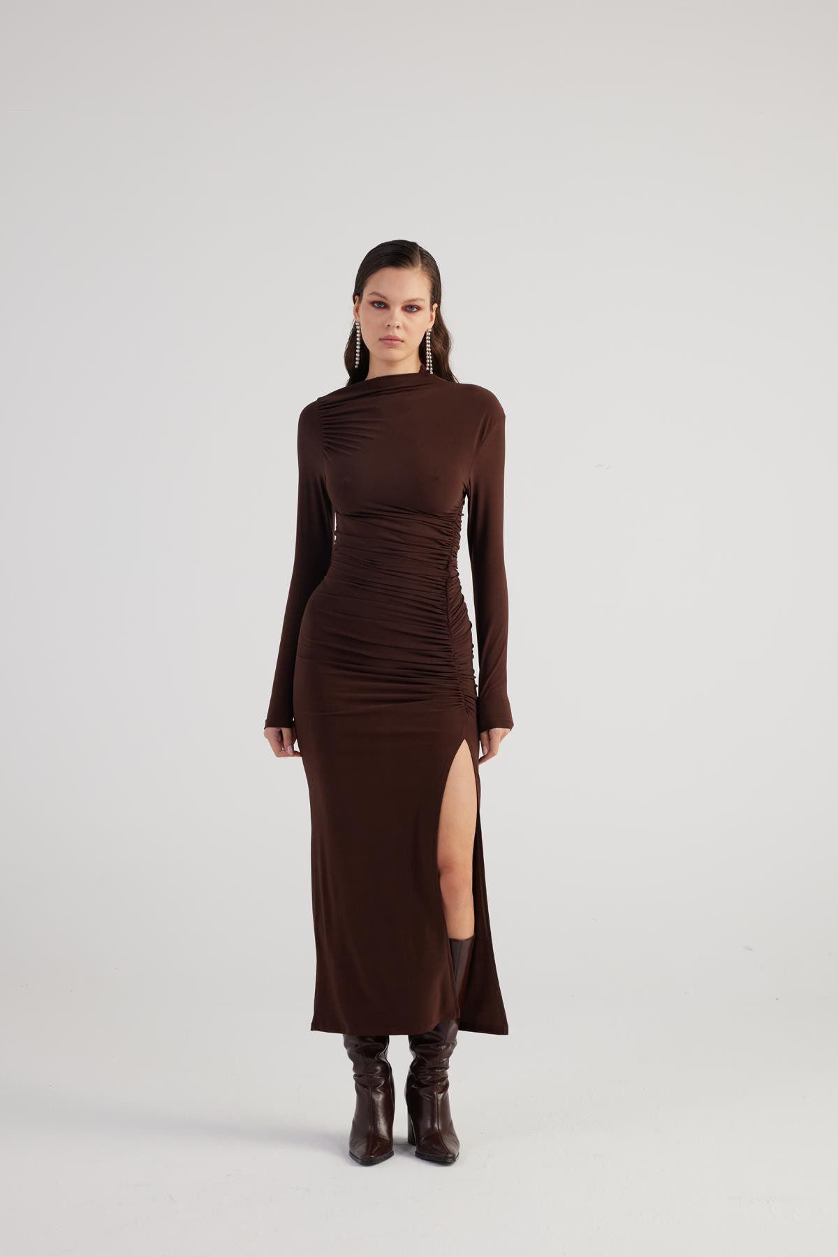 Drapiertes Langkleid Yasmiin