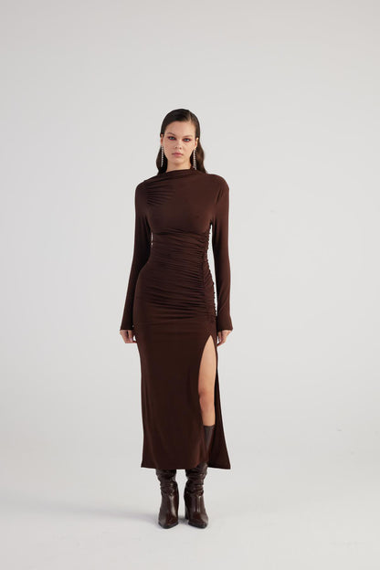 Drapiertes Langkleid Yasmiin