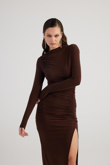 Drapiertes Langkleid Yasmiin