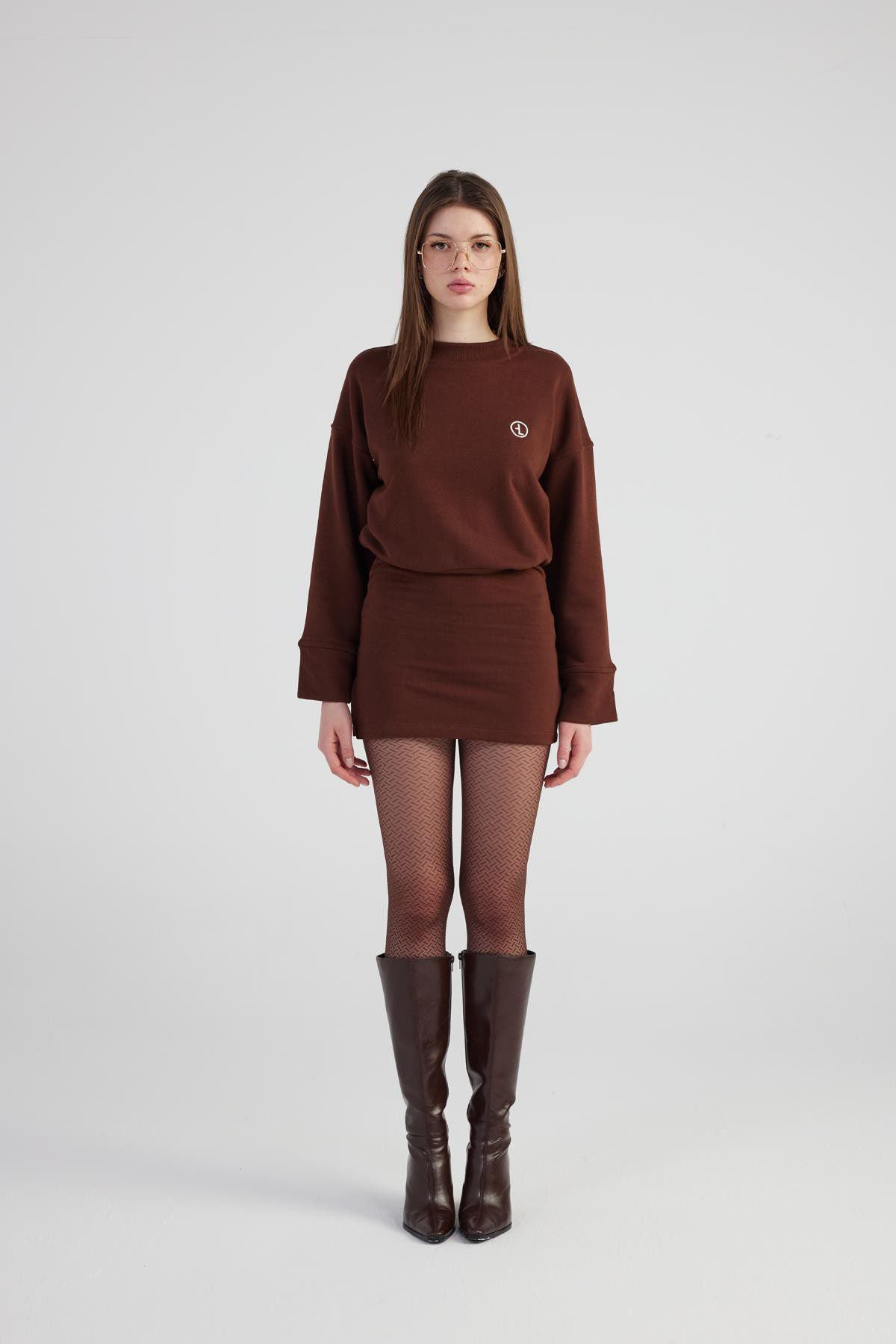 Mini Claire Kleid mit Schlitzstoff