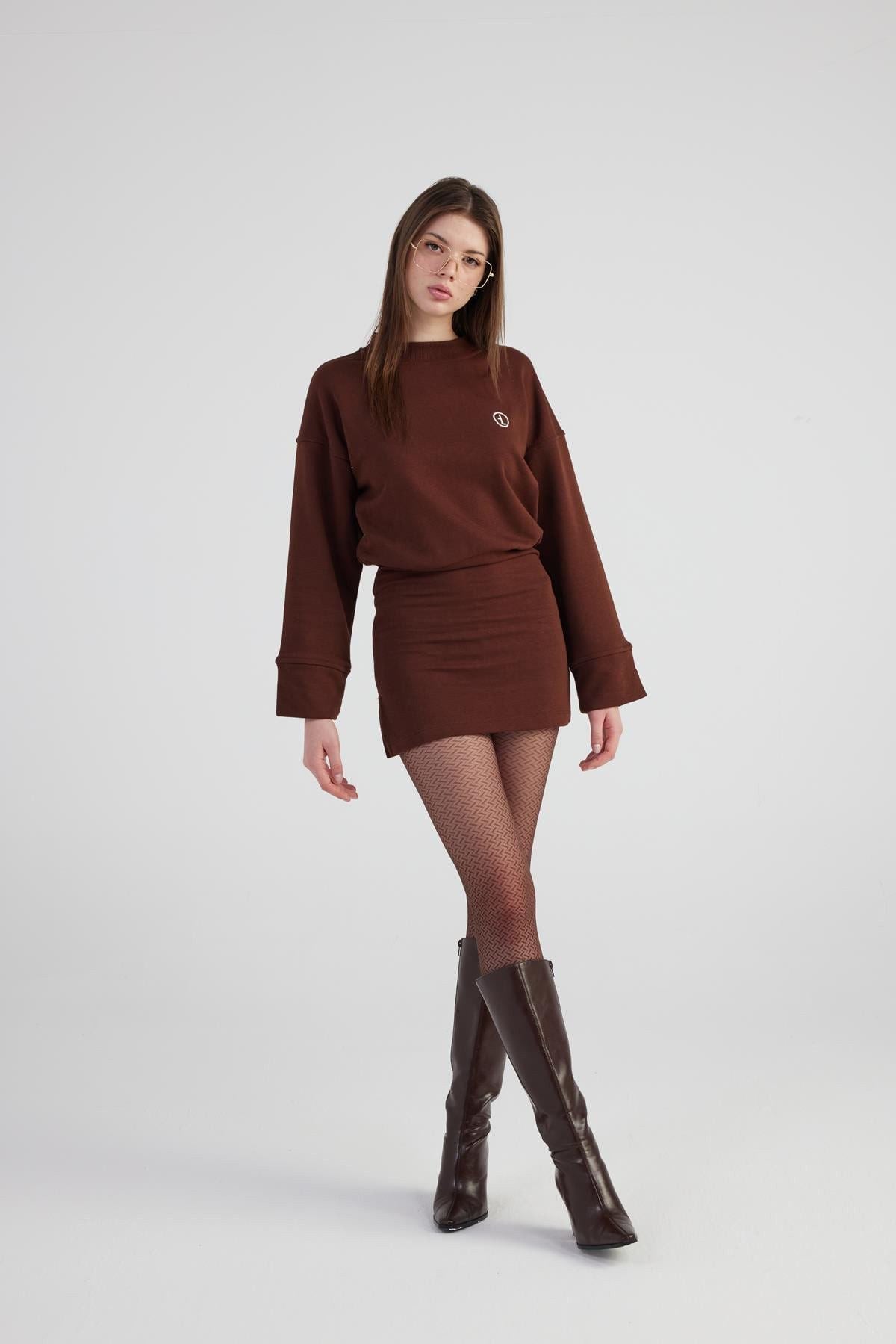 Mini Claire Kleid mit Schlitzstoff