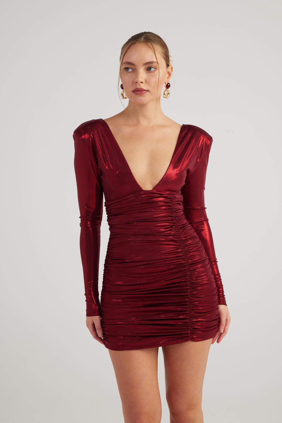 Glänzendes Mini-Kleid Karly