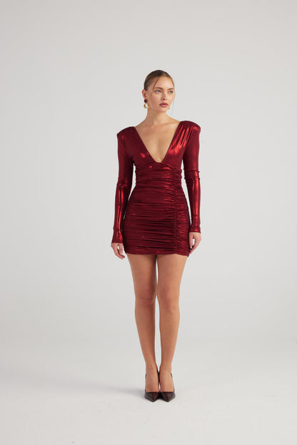Glänzendes Mini-Kleid Karly