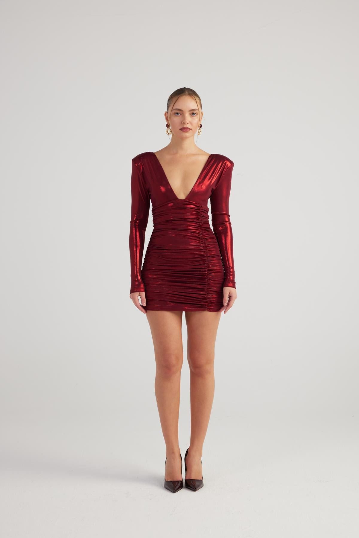 Glänzendes Mini-Kleid Karly