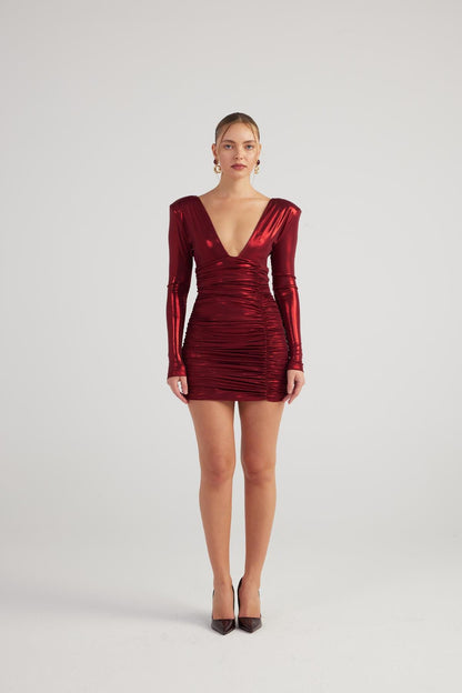 Glänzendes Mini-Kleid Karly