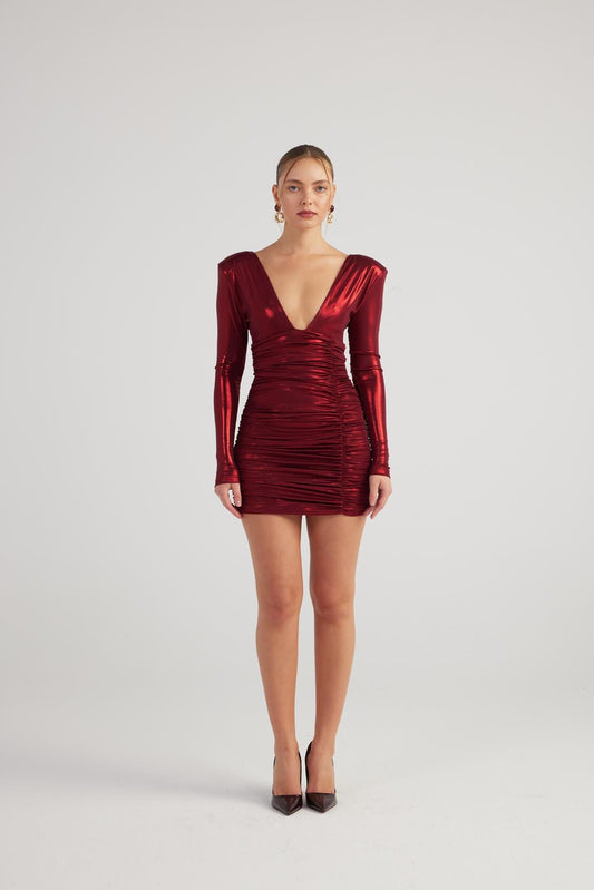 Glänzendes Mini-Kleid Karly