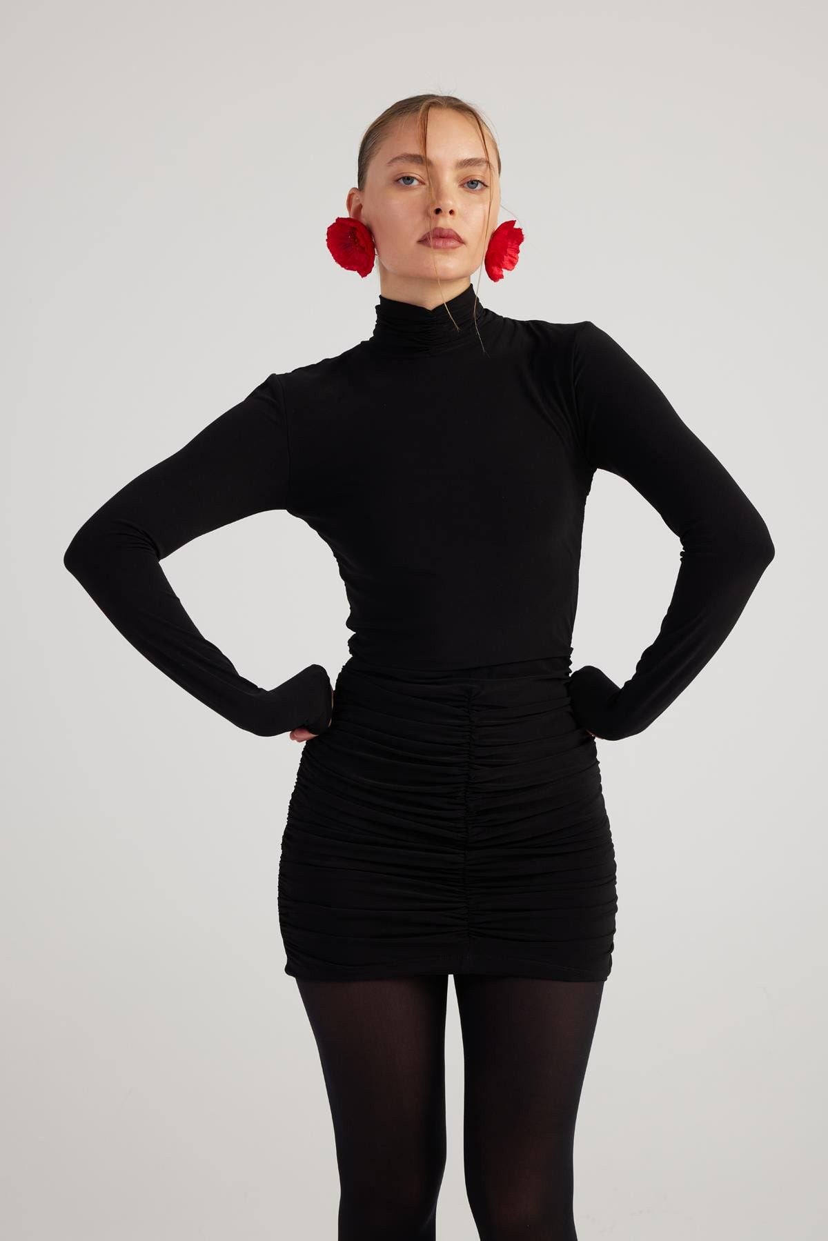Mini-Kleid mit Fischerkragen