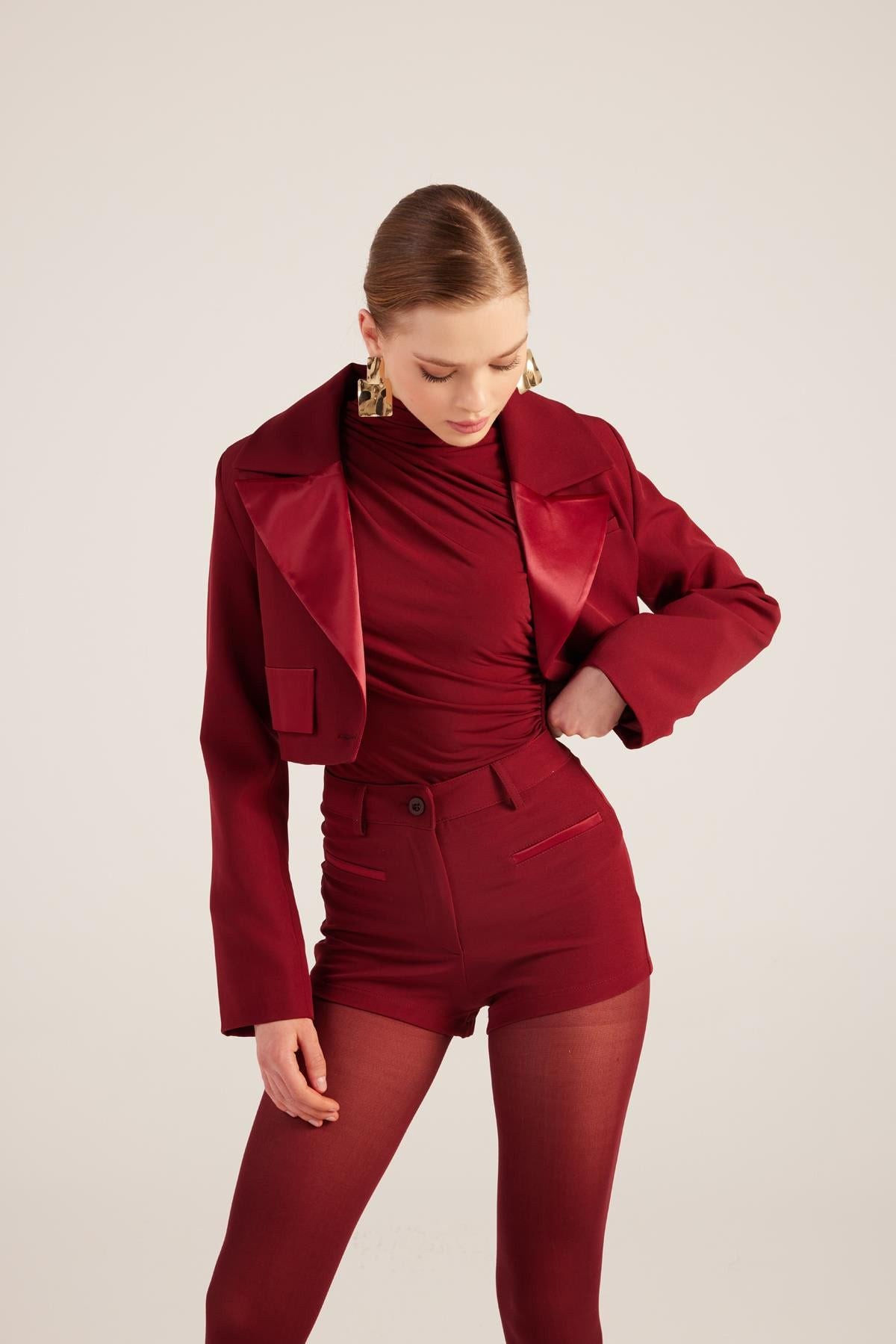 Velours Camila Crop Blazer