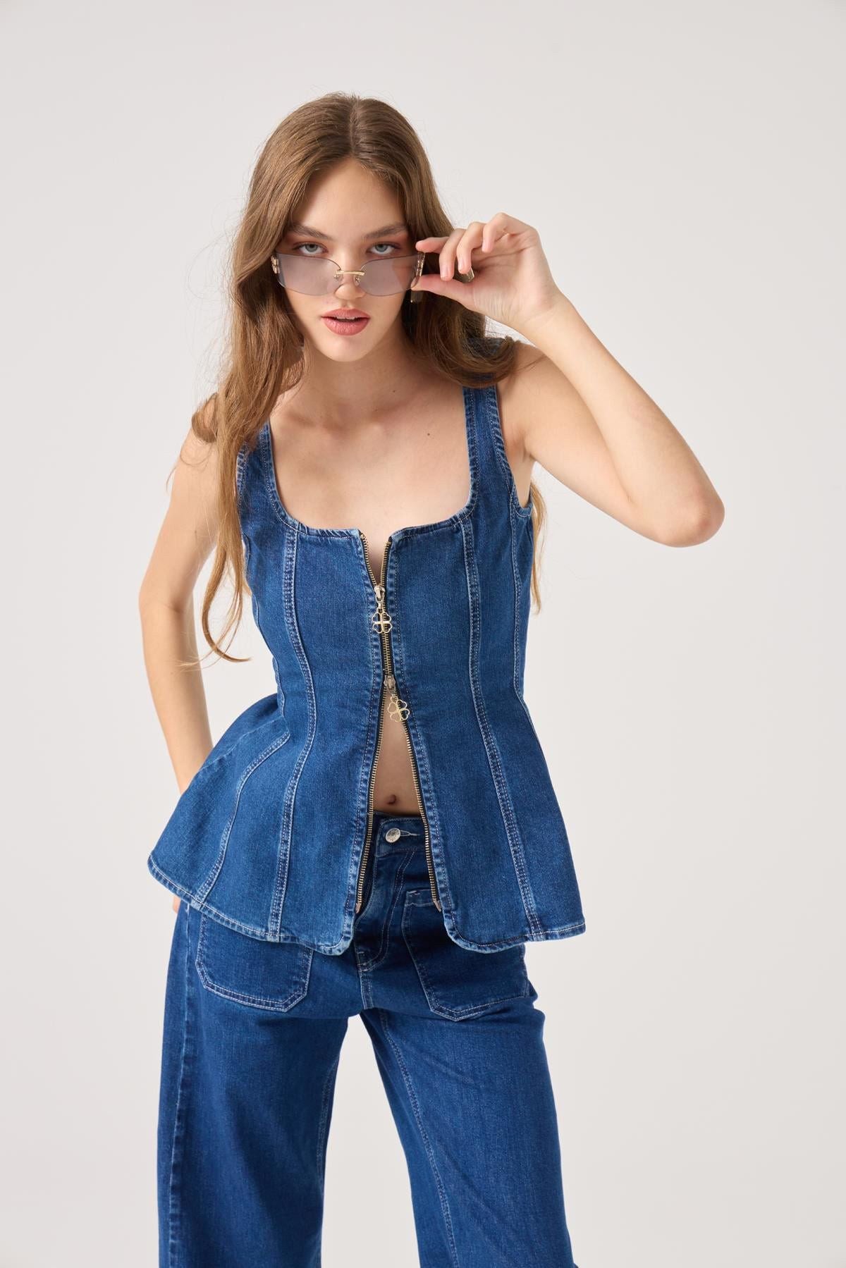 Hochbund Tiara Jeans Bustier