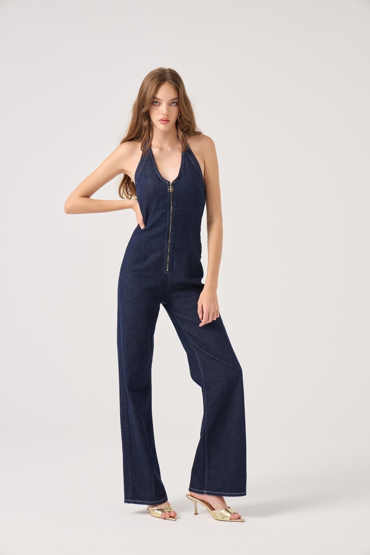 Valera Jeans-Overall mit Halsband