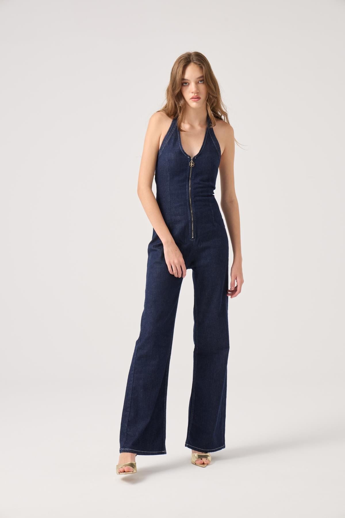 Valera Jeans-Overall mit Halsband
