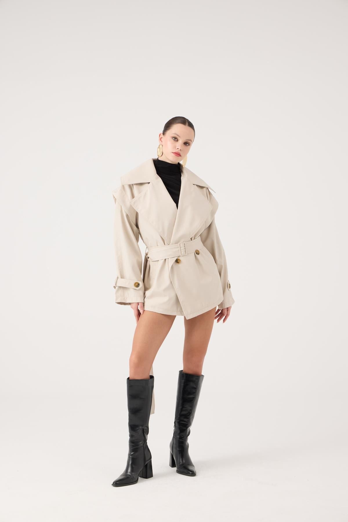 Gürtel Oversized Sara Trenchcoat