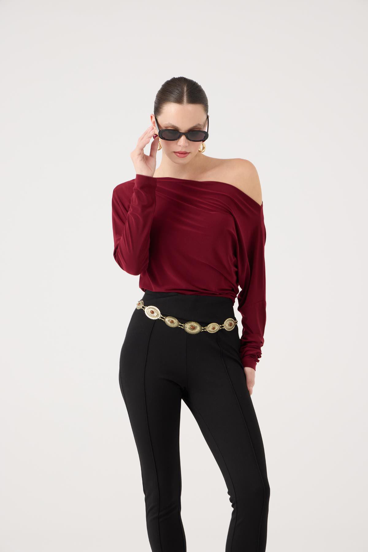 Asymmetrische Talia Bluse