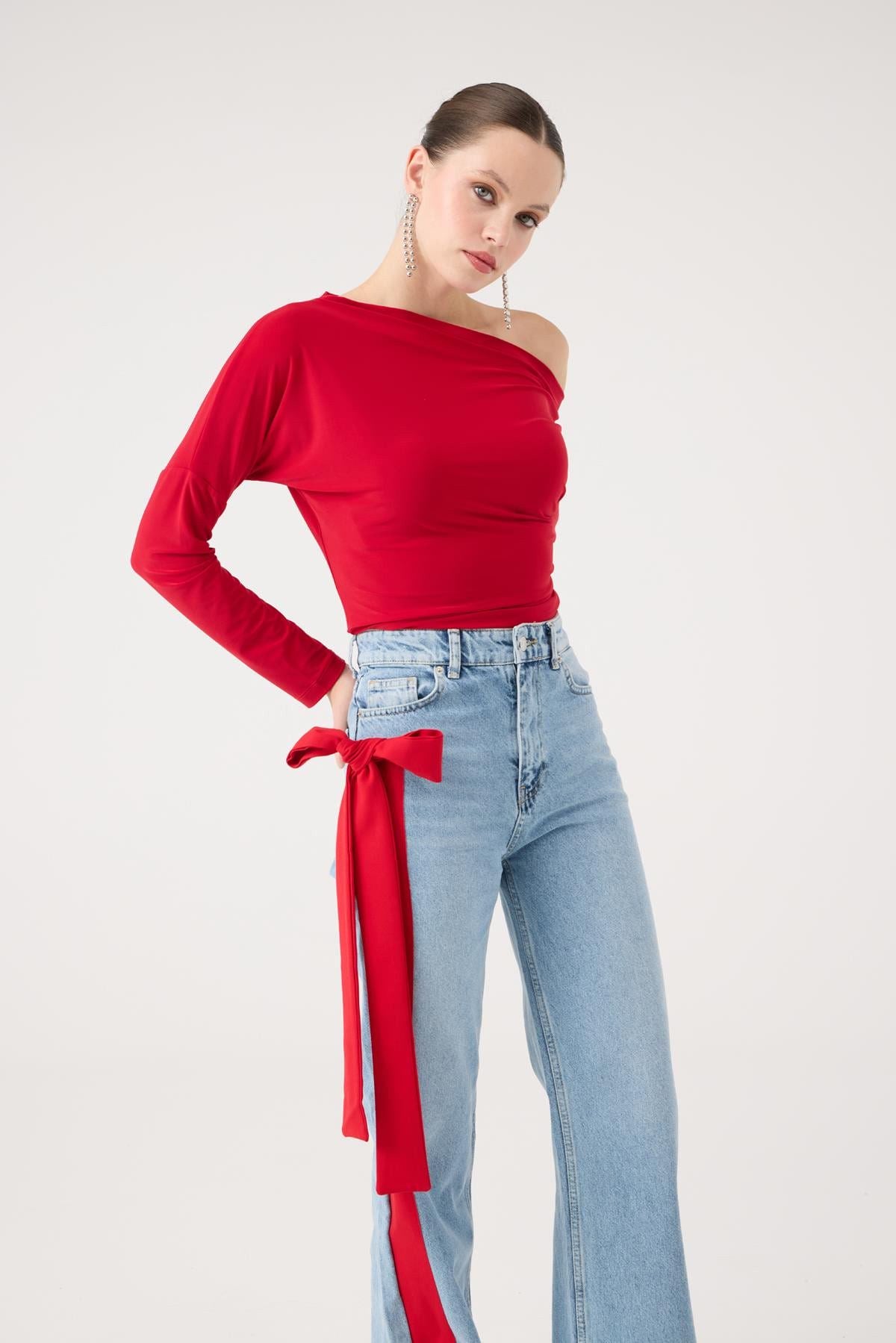 Asymmetrische Talia Bluse