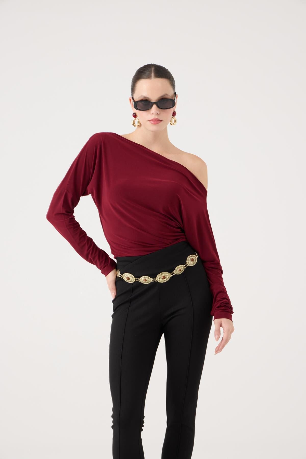 Asymmetrische Talia Bluse