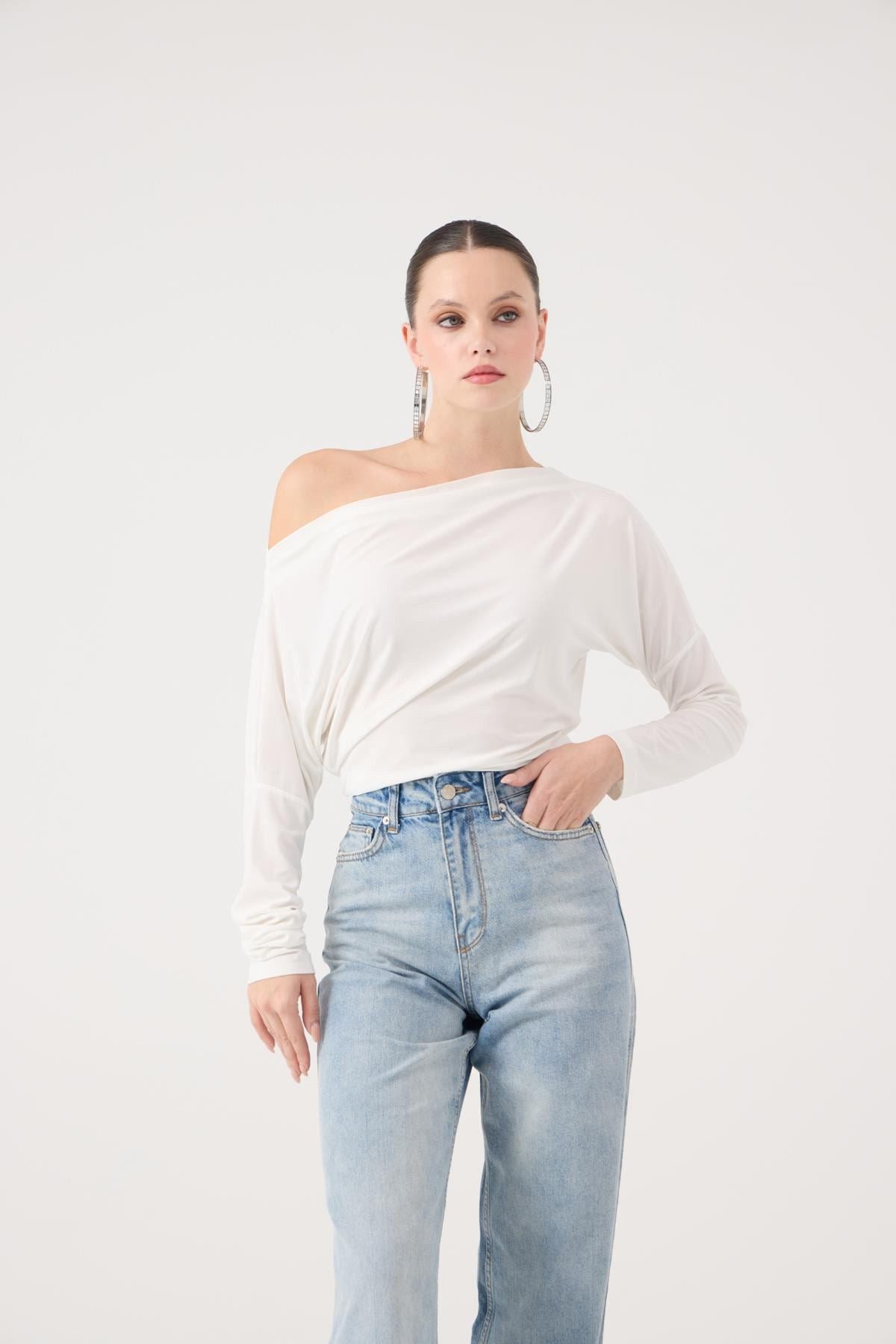 Asymmetrische Talia Bluse