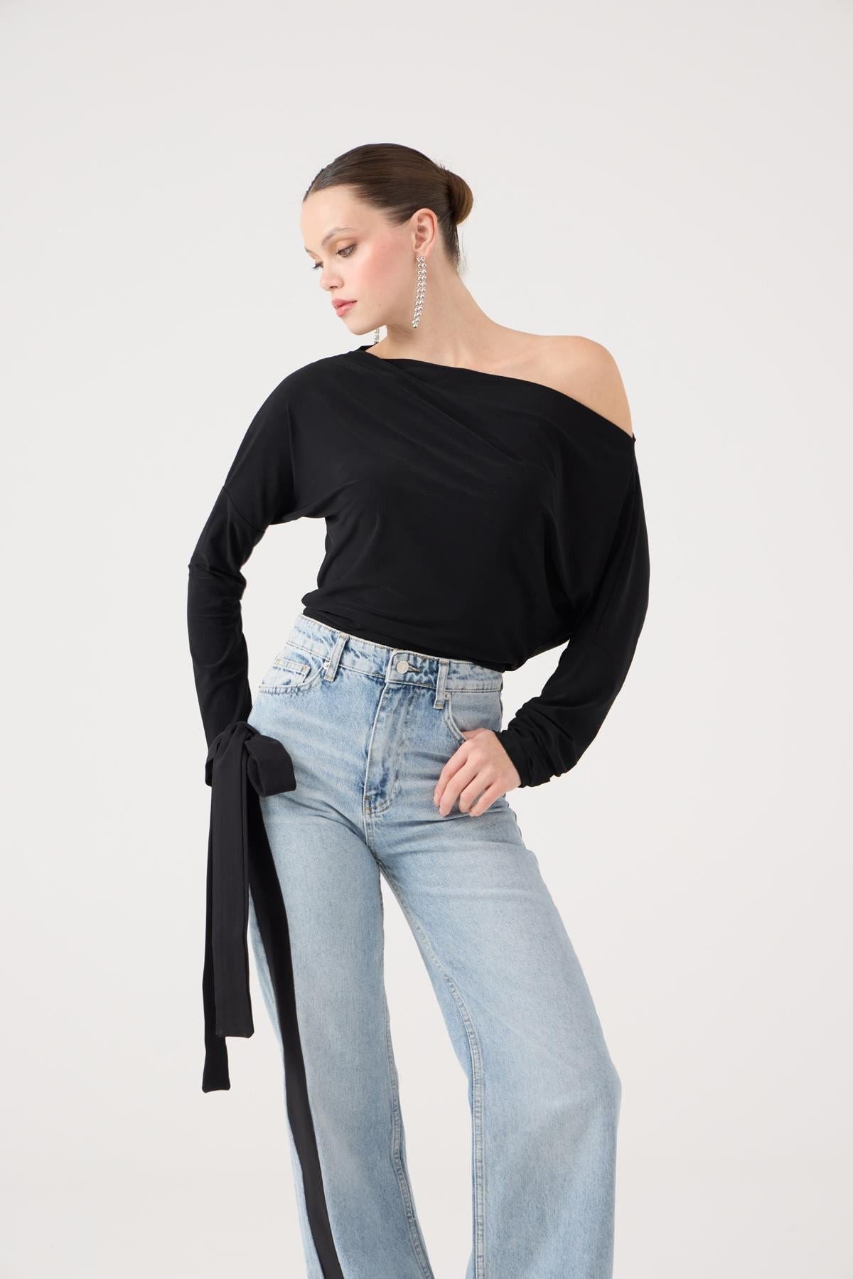 Asymmetrische Talia Bluse
